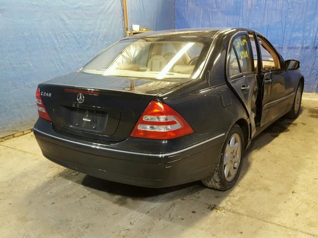 WDBRF61J93E014291 - 2003 MERCEDES-BENZ C 240 BLACK photo 4