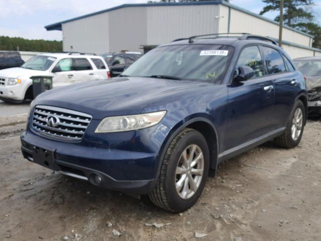 JNRAS08W57X204351 - 2007 INFINITI FX35 BLUE photo 2