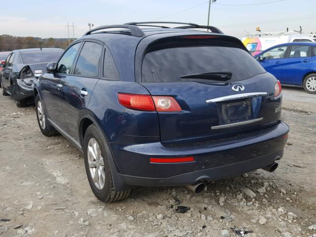 JNRAS08W57X204351 - 2007 INFINITI FX35 BLUE photo 3