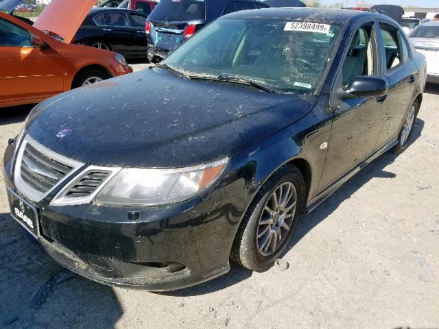 YS3FB49YX81015513 - 2008 SAAB 9-3 2.0T BLACK photo 2