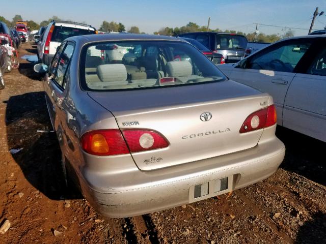 2T1BR12EX2C572392 - 2002 TOYOTA COROLLA CE TAN photo 3