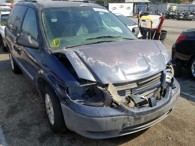 1D4GP25R45B203534 - 2005 DODGE CARAVAN SE BLUE photo 1