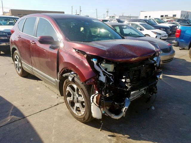 7FARW1H80JE054766 - 2018 HONDA CR-V EXL MAROON photo 1