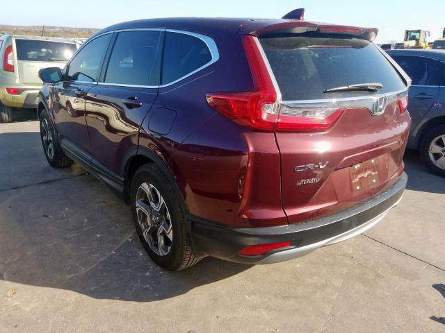 7FARW1H80JE054766 - 2018 HONDA CR-V EXL MAROON photo 3