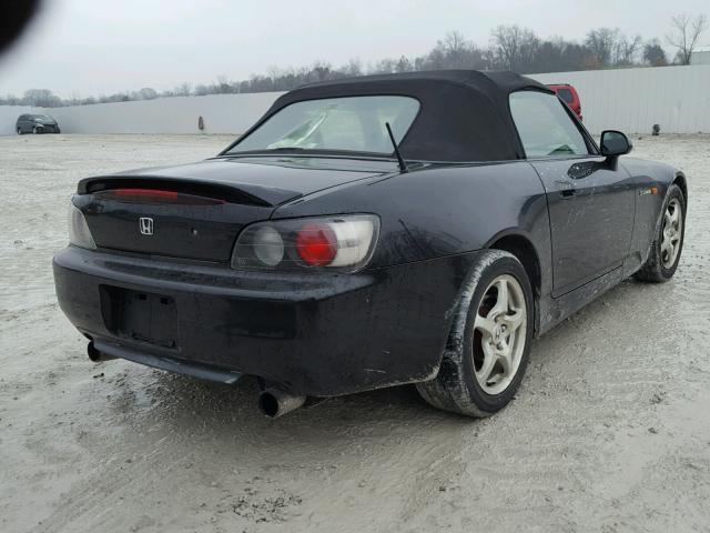 JHMAP114XYT002533 - 2000 HONDA S2000 BLACK photo 4