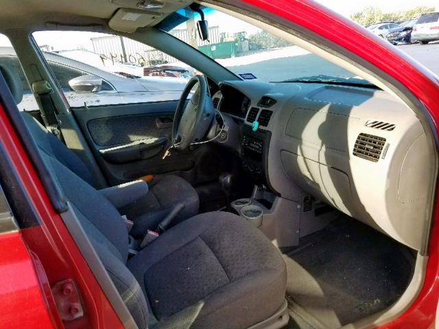 KNADC165X36143988 - 2003 KIA RIO CINCO RED photo 5