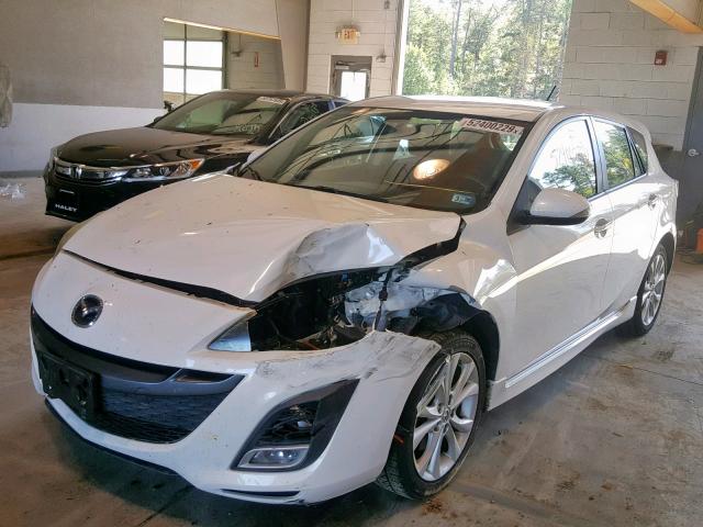 JM1BL1H58A1168261 - 2010 MAZDA 3 S WHITE photo 2