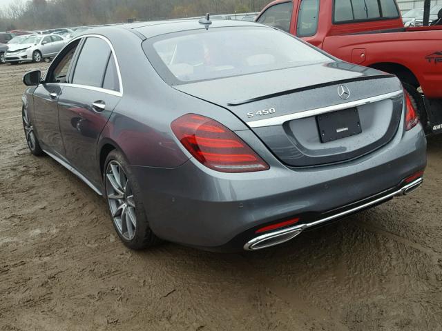 WDDUG6GBXJA347473 - 2018 MERCEDES-BENZ S 450 GRAY photo 3