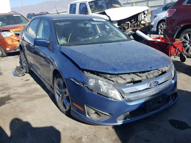 3FAHP0DC8AR352026 - 2010 FORD FUSION SPO BLUE photo 1