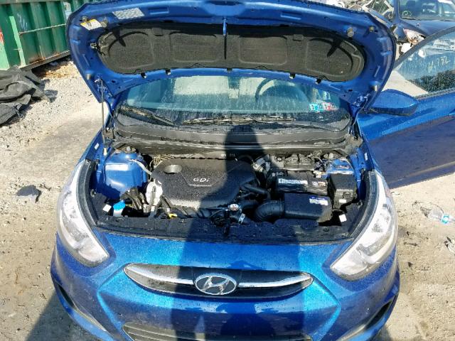 KMHCT4AE0HU168193 - 2017 HYUNDAI ACCENT SE BLUE photo 7