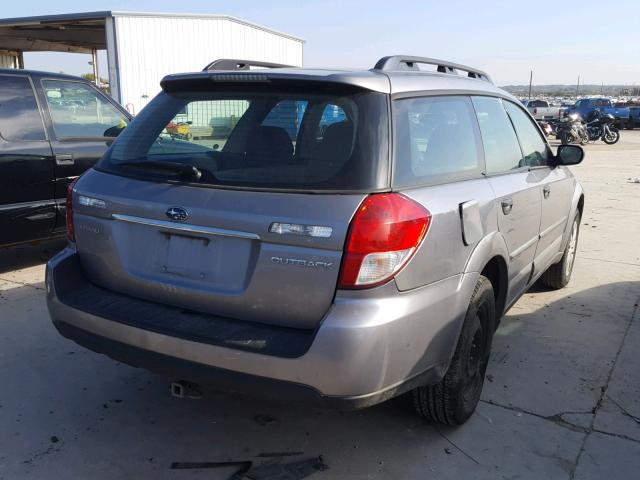 4S4BP60C587354810 - 2008 SUBARU OUTBACK GRAY photo 4