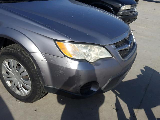 4S4BP60C587354810 - 2008 SUBARU OUTBACK GRAY photo 9