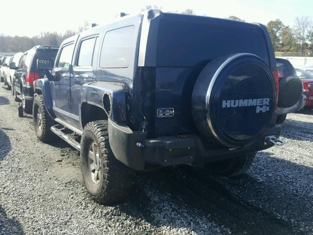 5GTEN13E988227178 - 2008 HUMMER H3 BLUE photo 3