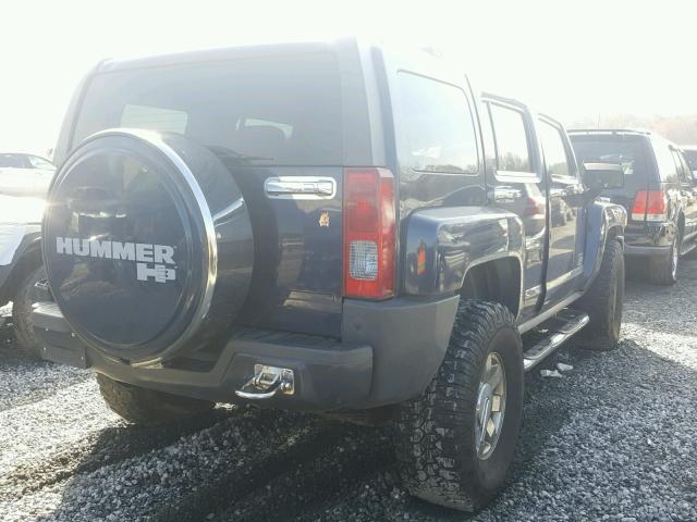 5GTEN13E988227178 - 2008 HUMMER H3 BLUE photo 4