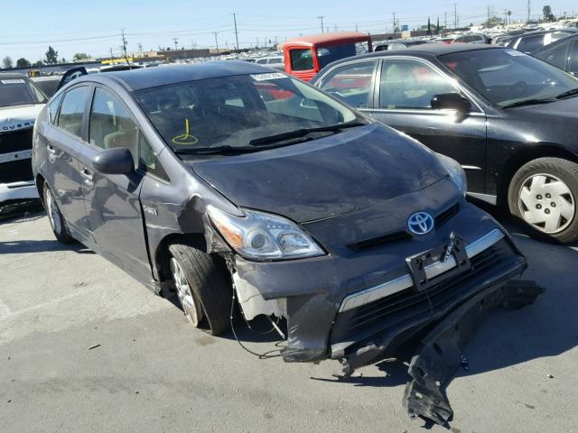 JTDKN3DP9E3054907 - 2014 TOYOTA PRIUS PLUG GRAY photo 1