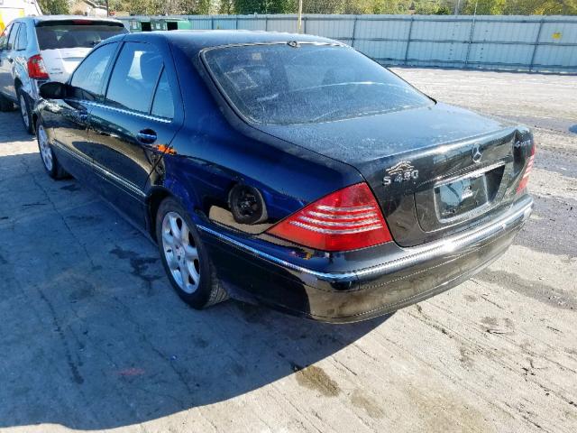 WDBNG83J24A422256 - 2004 MERCEDES-BENZ S 430 4MAT BLACK photo 3