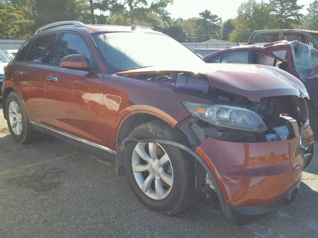 JNRAS08U27X100060 - 2007 INFINITI FX35 ORANGE photo 1