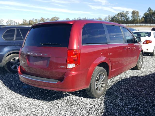 2C4RDGCG2GR219653 - 2016 DODGE GRAND CARA RED photo 4