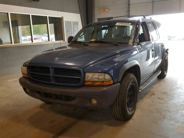 1D4HR38N43F534097 - 2003 DODGE DURANGO SP BLUE photo 2