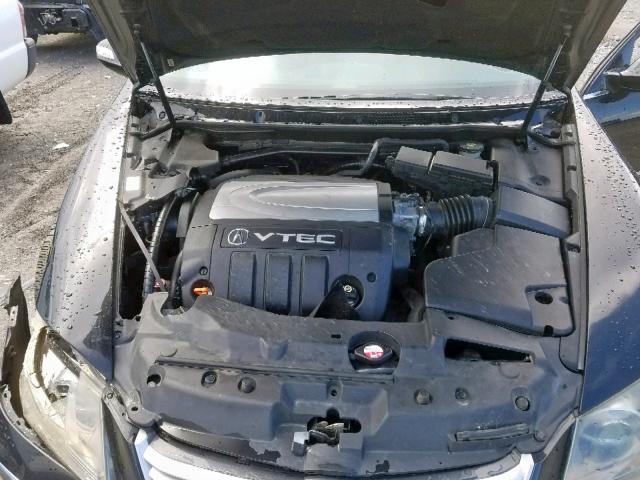 JH4KB16697C000848 - 2007 ACURA RL BLACK photo 7