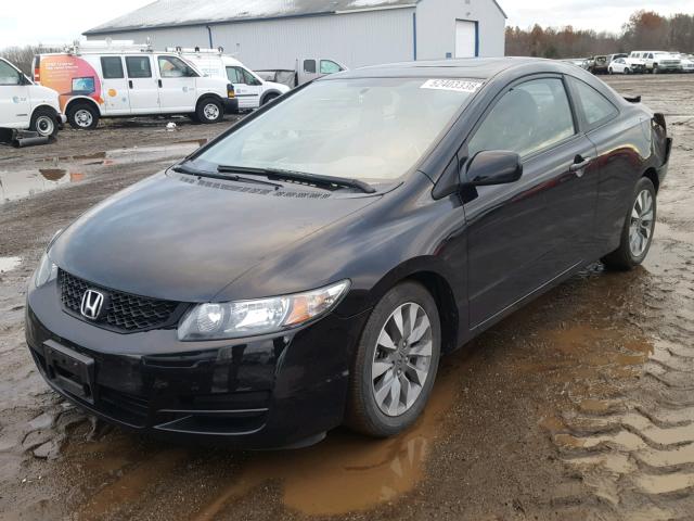 2HGFG12929H538930 - 2009 HONDA CIVIC EXL BLACK photo 2