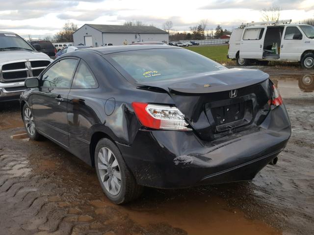 2HGFG12929H538930 - 2009 HONDA CIVIC EXL BLACK photo 3