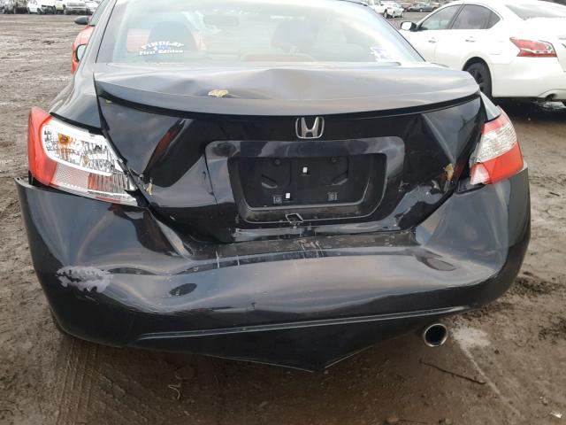 2HGFG12929H538930 - 2009 HONDA CIVIC EXL BLACK photo 9