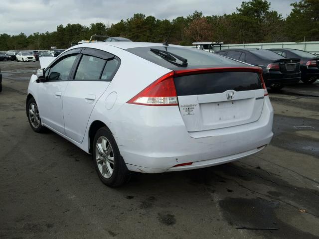 JHMZE2H73AS034475 - 2010 HONDA INSIGHT EX WHITE photo 3