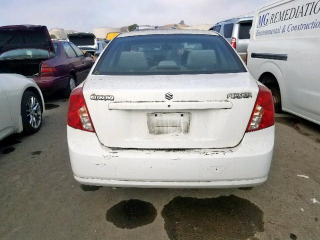 KL5JD56Z35K172567 - 2005 SUZUKI FORENZA S WHITE photo 10