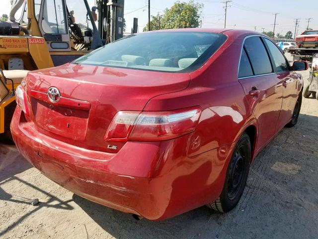 4T1BE46K49U401689 - 2009 TOYOTA CAMRY BASE RED photo 4