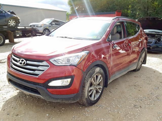 5XYZU3LA8EG194859 - 2014 HYUNDAI SANTA FE S RED photo 2