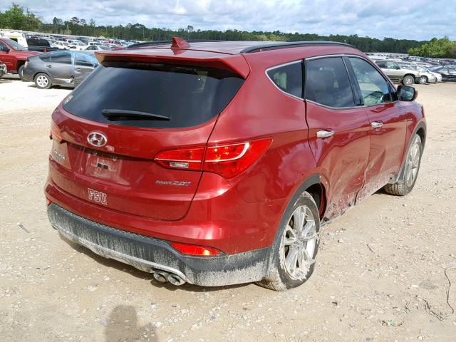 5XYZU3LA8EG194859 - 2014 HYUNDAI SANTA FE S RED photo 4