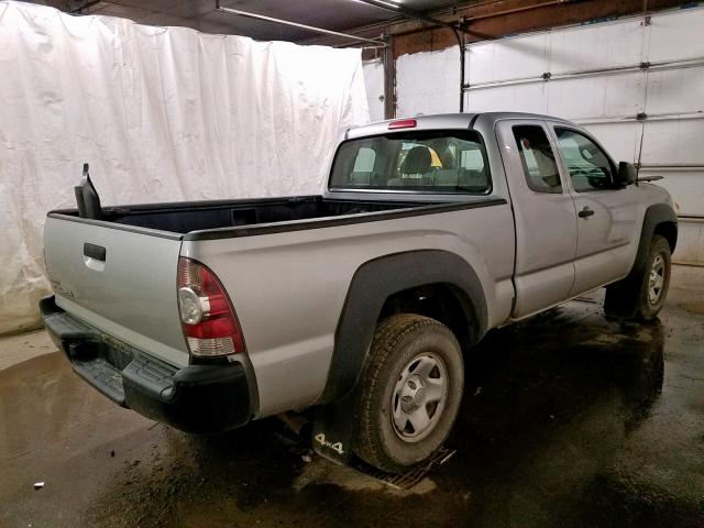5TEUX42N99Z652061 - 2009 TOYOTA TACOMA ACC SILVER photo 4