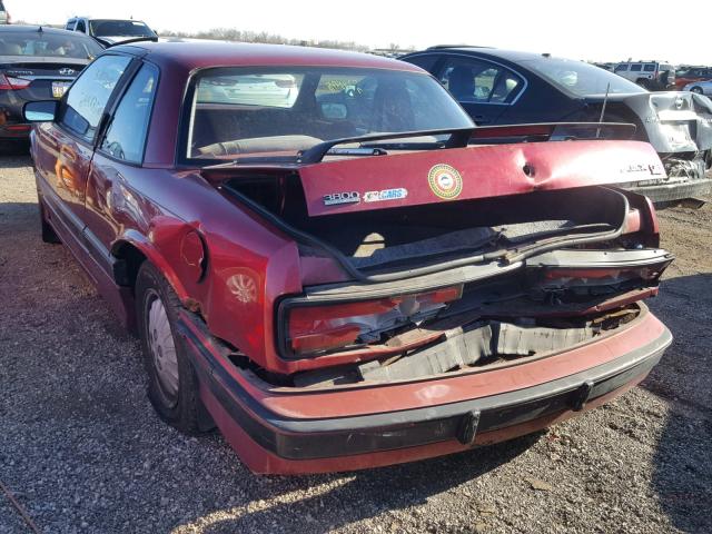 2G4WF15L6R1470631 - 1994 BUICK REGAL GRAN BURGUNDY photo 3