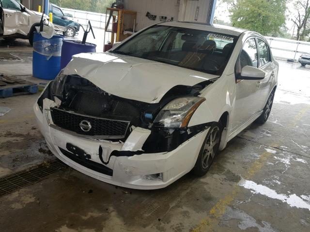 3N1AB6AP6CL609455 - 2012 NISSAN SENTRA 2.0 WHITE photo 2