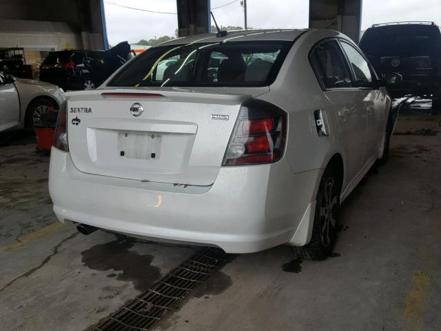 3N1AB6AP6CL609455 - 2012 NISSAN SENTRA 2.0 WHITE photo 4