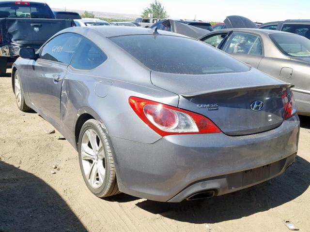 KMHHT6KD4BU060612 - 2011 HYUNDAI GENESIS CO GRAY photo 3