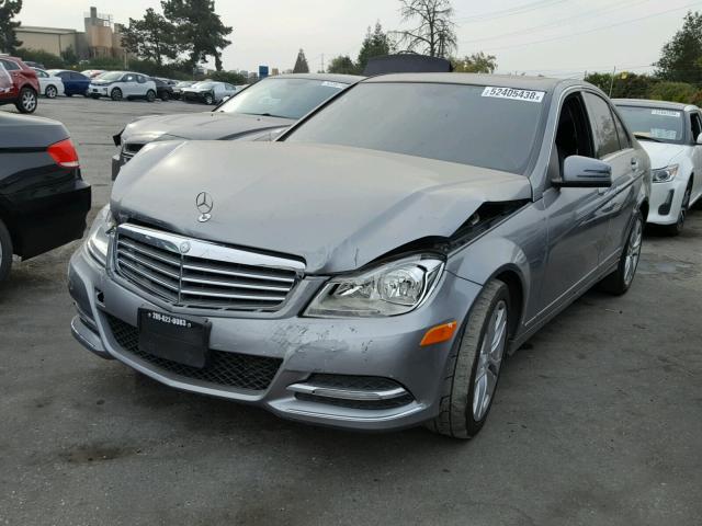 WDDGF4HB4DA743258 - 2013 MERCEDES-BENZ C 250 GRAY photo 2