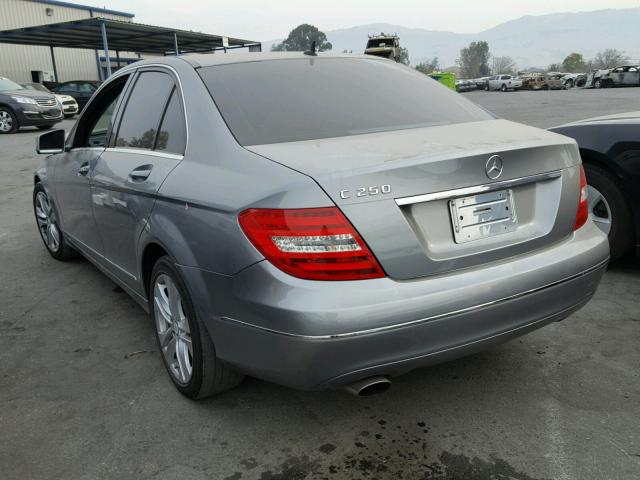 WDDGF4HB4DA743258 - 2013 MERCEDES-BENZ C 250 GRAY photo 3