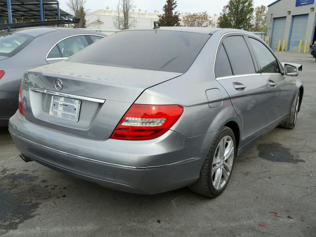 WDDGF4HB4DA743258 - 2013 MERCEDES-BENZ C 250 GRAY photo 4