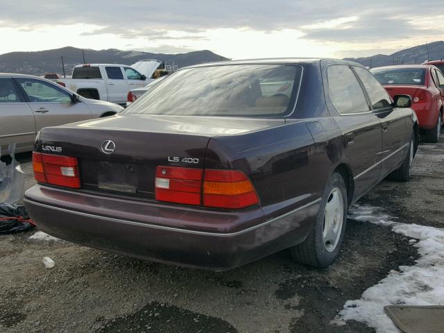 JT8BH28FXX0146436 - 1999 LEXUS LS 400 MAROON photo 4