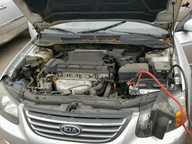 KNAFE221195646061 - 2009 KIA SPECTRA EX SILVER photo 7