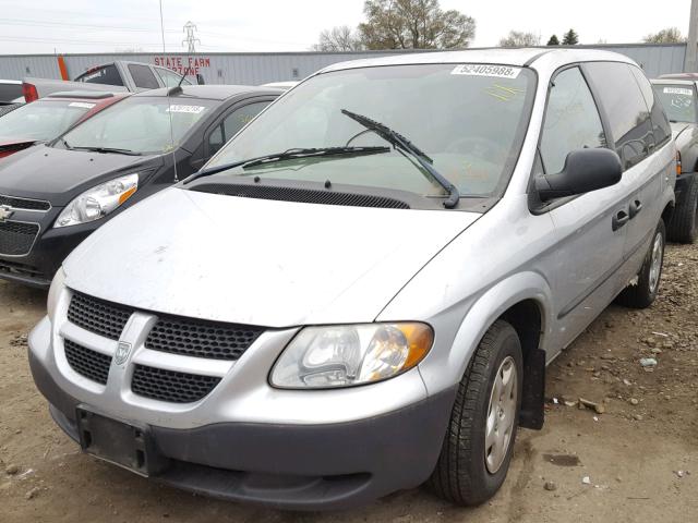 1D4GP25323B104042 - 2003 DODGE CARAVAN SE SILVER photo 2