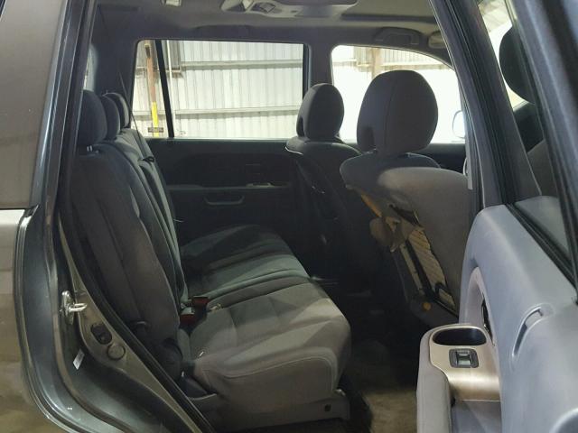 5FNYF28358B024366 - 2008 HONDA PILOT SE GRAY photo 6