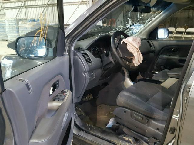 5FNYF28358B024366 - 2008 HONDA PILOT SE GRAY photo 9