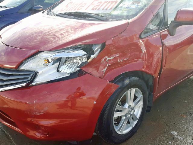 3N1CE2CP4EL375390 - 2014 NISSAN VERSA NOTE BURGUNDY photo 9