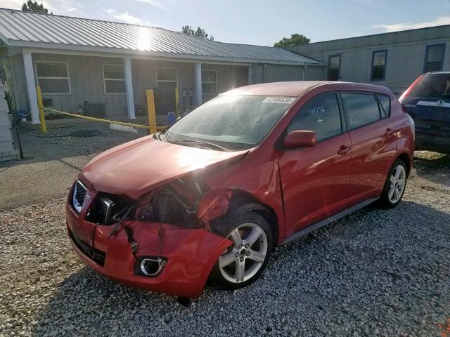 5Y2SP67099Z450414 - 2009 PONTIAC VIBE RED photo 2