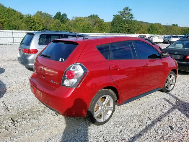 5Y2SP67099Z450414 - 2009 PONTIAC VIBE RED photo 4