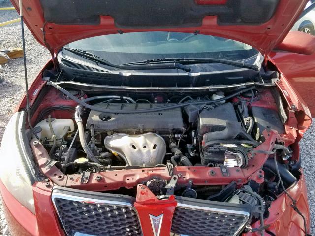 5Y2SP67099Z450414 - 2009 PONTIAC VIBE RED photo 7