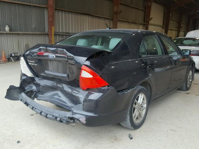 3FAHP0GA7BR249840 - 2011 FORD FUSION S BLACK photo 4